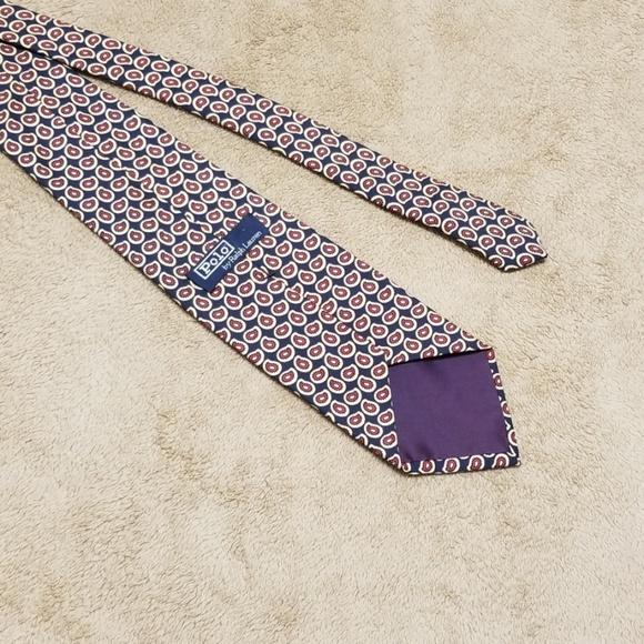 POLO mens Hand made 100% silk neck tie - Picture 5 of 6